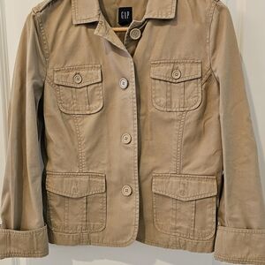 GAP Tan Jean Jacket with Button Details